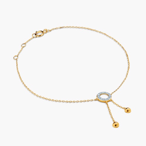 Bransoletka koło Savicki: złota, diamenty